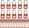 Lockout Tagout Locks Set - 10 Lockout Locks Keyed Different, 2 Keys Per Lock, with 10 Tags, for Stations and Devices, R1001T