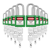 Safety Padlock Set, Lockout Tagout Locks, 6 Pcs Orange Keyed Different Locks, 2 Keys per Lock, for Lock Out Tag Out Stations and Devices