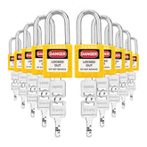 Safety Padlock Set, Lockout Tagout Locks, 6 Pcs Orange Keyed Different Locks, 2 Keys per Lock, for Lock Out Tag Out Stations and Devices