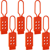 Lock Out Tag Out Hasp, 6 Pack Lockout Hasps, Nylon Padlock Hasp with 6 Holes Interlock, Tamper-Proof and Impact-Resistant Loto Hasps