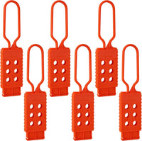 Lock Out Tag Out Hasp, 6 Pack Lockout Hasps, Nylon Padlock Hasp with 6 Holes Interlock, Tamper-Proof and Impact-Resistant Loto Hasps