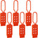 Lock Out Tag Out Hasp, 6 Pack Lockout Hasps, Nylon Padlock Hasp with 6 Holes Interlock, Tamper-Proof and Impact-Resistant Loto Hasps