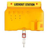 Lockout Tagout Station, Loto Station for 8 Safety Padlocks, Lockout and tagout Station with 1 Padlock and no Other Loto Products, Wall Mounted Lockout and tagout kit with Cover for Storage