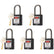 5 Black Lockout Tagout Locks,Keyed Alike,OSHA Compliant Safety Padlocks for Loto Kits and Devices