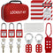Electrical Lockout Tagout Kits for OSHA Compliance with Safety Padlocks,Group Lockout Hasps,Lock Out Tag Out Tags,Universal Circuit Breaker Locks,Loto Kit Set for Safe Electrical Lockouts,S01