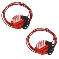 Lockout Tagout Cable Lock, 7.9ft Adjustable Steel Cable Lock with Vinyl Coating for Loto OSHA Compliant,6 Pack, U06