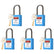 5 Blue Lockout Tagout Locks,Keyed Alike,OSHA Compliant Safety Padlocks for Loto Kits and Stations