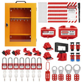 Lockout Tagout Station with Electrical Loto Devices - 7 Safety Padlocks, 5 Hasps, 11 Circuit Breaker Lockouts, 2 Plug Locks, 40 Lockout Tags and 40 Ties, Loto Kit for OSHA Compliance, 7082