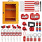 Lockout Tagout Station with Electrical Loto Devices - 7 Safety Padlocks, 5 Hasps, 11 Circuit Breaker Lockouts, 2 Plug Locks, 40 Lockout Tags and 40 Ties, Loto Kit for OSHA Compliance, 7082