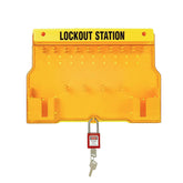 Lockout Tagout Station, Loto Station for 10 Safety Padlocks, Lockout and tagout Station with 1 Padlock and no Other Equipment, Wall Mounted Lockout and tagout kit with Cover for Storage