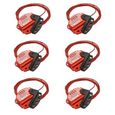 Lockout Tagout Cable Lock, 7.9ft Adjustable Steel Cable Lock with Vinyl Coating for Loto OSHA Compliant,6 Pack, U06