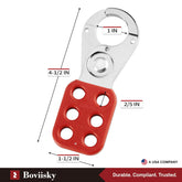 Lock Out Tag Out Hasp, 6 Pack Lockout Hasps, 1 inch Jaw Diameter Stainless Steel Padlock Hasp, Tamper-Proof and Impact-Resistant Loto Hasps