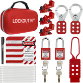 Electrical Lockout Tagout Kits for OSHA Compliance with Safety Padlocks,Group Lockout Hasps,Lock Out Tag Out Tags,Universal Circuit Breaker Locks,Loto Kit Set for Safe Electrical Lockouts,S01