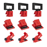 Circuit Breaker Lockout Device, 9 Pack, Clamp-on Electrical Single Pole Breaker Lock Out Device, Lockout Tagout Kit Suit for 120/277 Volt and 480/600 Volt, OSHA Compliant, 4011+4012+4013