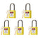 5 Yellow Lockout Tagout Locks,Keyed Alike,OSHA Compliant Safety Padlocks for Loto Kits and Stations