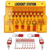 Lockout Tagout Station with Loto Devices,Lock Out Tag Out Kit Board,12 Pcs Safety Padlocks Set,6 Loto Hasps,30 Do Not Operate Tags for OSHA Compliance
