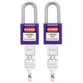Lockout Tagout Locks, 2 Black Lockout Tagout Safety Padlocks Keyed Different, 2 Keys Per Lock