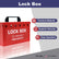 Lockout Tagout Group Lock Box,Portable Red Loto Group Box with 12 Locking Holes,Big Premium Lock Box for OSHA Compliant Group Loto Procedures,8001