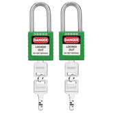 Lockout Tagout Locks, 2 Black Lockout Tagout Safety Padlocks Keyed Different, 2 Keys Per Lock