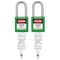 Lockout Tagout Locks, 2 Black Lockout Tagout Safety Padlocks Keyed Different, 2 Keys Per Lock