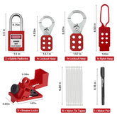 Electrical Lockout Tagout Kits for OSHA Compliance with Safety Padlocks,Group Lockout Hasps,Lock Out Tag Out Tags,Universal Circuit Breaker Locks,Loto Kit Set for Safe Electrical Lockouts,S01