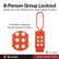 Lock Out Tag Out Hasp, 6 Pack Lockout Hasps, Nylon Padlock Hasp with 6 Holes Interlock, Tamper-Proof and Impact-Resistant Loto Hasps
