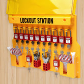 Lockout Tagout Station with Loto Devices,Lock Out Tag Out Kit Board,12 Pcs Safety Padlocks Set,6 Loto Hasps,30 Do Not Operate Tags for OSHA Compliance
