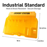 Lockout Tagout Station, Loto Station for 8 Safety Padlocks, Lockout and tagout Station with 1 Padlock and no Other Loto Products, Wall Mounted Lockout and tagout kit with Cover for Storage