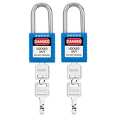 Lockout Tagout Locks, 2 Black Lockout Tagout Safety Padlocks Keyed Different, 2 Keys Per Lock