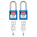 Lockout Tagout Locks, 2 Black Lockout Tagout Safety Padlocks Keyed Different, 2 Keys Per Lock