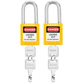 Lockout Tagout Locks, 2 Black Lockout Tagout Safety Padlocks Keyed Different, 2 Keys Per Lock