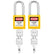 Lockout Tagout Locks, 2 Black Lockout Tagout Safety Padlocks Keyed Different, 2 Keys Per Lock