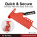 Lockout Tagout Cable Lock, 1 Pack Adjustable Cable Lock, Red Lockout tagout Cable with 3/16'' Diameter, 8' Length Lockout Cable, OSHA Compliant Cable Lock Loto