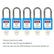 5 Blue Lockout Tagout Locks,Keyed Alike,OSHA Compliant Safety Padlocks for Loto Kits and Stations