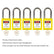 5 Yellow Lockout Tagout Locks,Keyed Alike,OSHA Compliant Safety Padlocks for Loto Kits and Stations