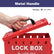Lockout Tagout Group Lock Box,Portable Red Loto Group Box with 12 Locking Holes,Big Premium Lock Box for OSHA Compliant Group Loto Procedures,8001