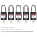 5 Black Lockout Tagout Locks,Keyed Alike,OSHA Compliant Safety Padlocks for Loto Kits and Devices