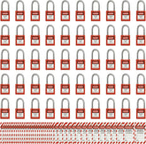 Lockout Tagout Locks Set - 10 Lockout Locks Keyed Different, 2 Keys Per Lock, with 10 Tags, for Stations and Devices, R1001T