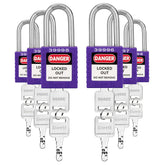 Lockout Tagout Locks Set - 10 Red Lockout Tagout Safety Padlock Keyed Different, 2 Keys Per Lock, OSHA Compliant Loto Locks for Lock Out Tag Out Stations and Devices