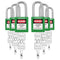Lockout Tagout Locks Sets, 10 Purple Lockout Tagout Safety Padlocks Keyed Different, 2 Keys Per Lock