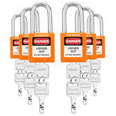 Lockout Tagout Locks Set - 10 Red Lockout Tagout Safety Padlock Keyed Different, 2 Keys Per Lock, OSHA Compliant Loto Locks for Lock Out Tag Out Stations and Devices