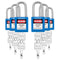 Lockout Tagout Locks Sets, 10 Yellow Lockout Tagout Safety Padlocks Keyed Different, 2 Keys Per Lock