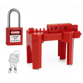 Ball Valve Lockout, Adjustable Ball Valve Lockout Device for 1/2" to 2-1/2" Diameter Outside Pipe,Small Outdoor Faucet Lock, Water Spigot Lock, 2 Pack, 3001