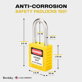 Lockout Tagout Locks, 2 Yellow Lockout Tagout Safety Padlocks Keyed Different, 2 Keys Per Lock