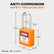 Safety Padlock Set, Lockout Tagout Locks, 6 Pcs Orange Keyed Different Locks, 2 Keys per Lock, for Lock Out Tag Out Stations and Devices