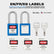 Lockout Tagout Locks Sets, 6 Blue Lockout Tagout Safety Padlocks Keyed Different, 2 Keys Per Lock