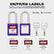 Lockout Tagout Locks, 2 Purple Lockout Tagout Safety Padlocks Keyed Different, 2 Keys Per Lock