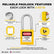 Lockout Tagout Locks Sets, 6 Yellow Lockout Tagout Safety Padlocks Keyed Different, 2 Keys Per Lock