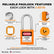 Safety Padlock Set, Lockout Tagout Locks, 6 Pcs Orange Keyed Different Locks, 2 Keys per Lock, for Lock Out Tag Out Stations and Devices