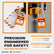 Safety Padlock Set, Lockout Tagout Locks, 6 Pcs Orange Keyed Different Locks, 2 Keys per Lock, for Lock Out Tag Out Stations and Devices